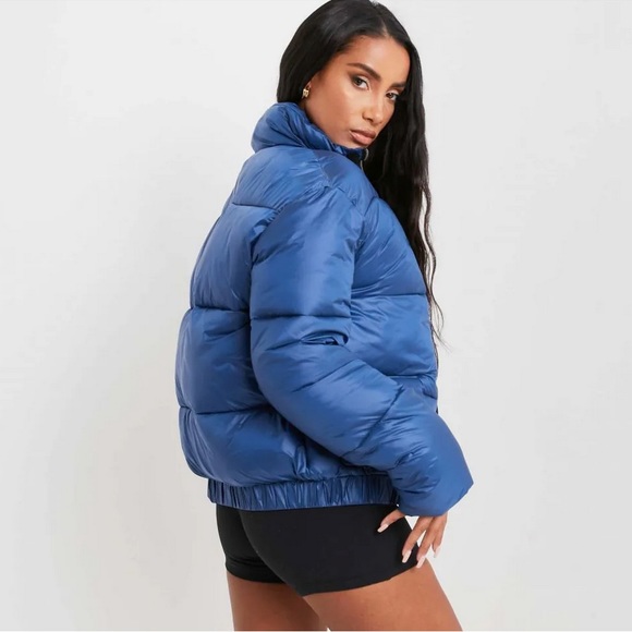 Amur Zip Detail Puffer Jacket In Blue - Picture 6 of 7